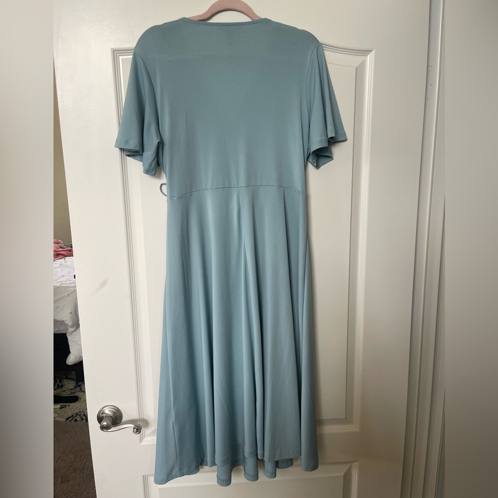H&M Elegant Blue Wrap Dress - Picture 7 of 7